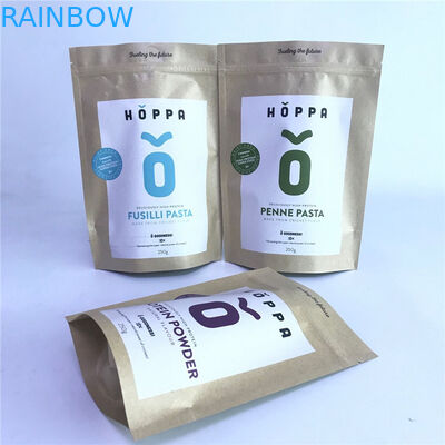 कस्टम Pirnted Biodegradable बैग पर्यावरण के अनुकूल बैग क्राफ्ट पेपर PLA बैग