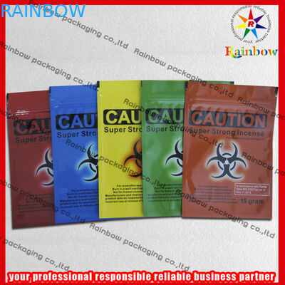 हर्बल सेंस जिप प्लास्टिक बैग्स थ्री साइड सील के साथ टिकाऊ