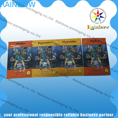 रंगीन प्लास्टिक पाउच पैकेजिंग, जिपलॉक के साथ हर्बल धूप बैग