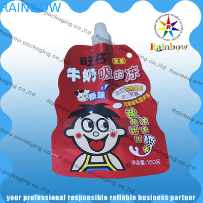 दूध के लिए प्लास्टिक स्टैंड अप टोंटी थैली पैकेजिंग बायोडिग्रेडेबल