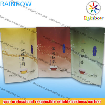 नीचे की कली चाय बैग पैकेजिंग ढीली पत्ती चाय के लिए लोगो के साथ मुद्रित