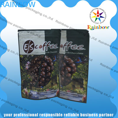 ज़िप और गोल नीचे के साथ एल्यूमीनियम पन्नी चाय बैग पैकेजिंग