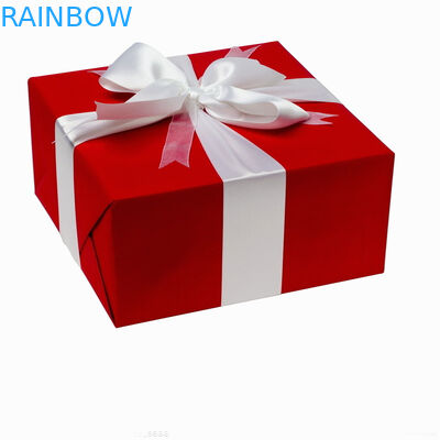 उपहार पैकेजिंग के लिए शीर्ष ग्रेड तह कार्डबोर्ड पेपर बॉक्स लाल वर्ग