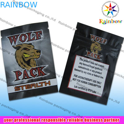 हर्बल प्रिंटिंग ज़िप प्लास्टिक बैग्स गैर-टूटना मुद्रण के साथ