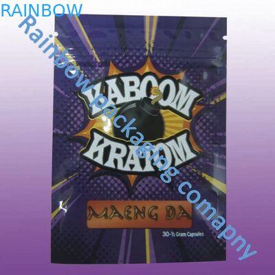 वाटर-प्रूफ कस्टम जिप प्लास्टिक बैग्स 100 माइक्रोन फॉर द हर्बल हर्बल