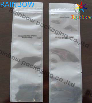 जिपलॉक व्हाइट ट्री साइड सील पन्नी थैली बैग फाड़ पायदान के साथ टुकड़े टुकड़े में