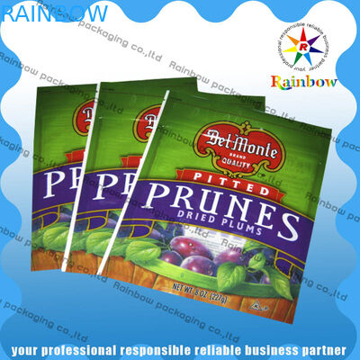 नाश्ते / मसालों के लिए तीन-सील रंगीन मुद्रण स्नैक बैग पैकेजिंग खाद्य ग्रेड प्लास्टिक