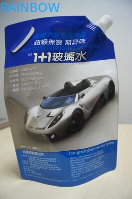 Liguid के लिए संभाल के साथ पालतू / NY / PE रंगीन नरम खड़े टोंटी थैली पैकेजिंग