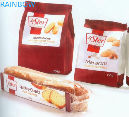 पुनर्नवीनीकरण स्वनिर्धारित कागज बैग रोटी पैकेजिंग के लिए कई मुहर पकड़