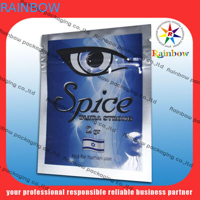 हर्बल धूप पैकेज के लिए 100 माइक्रोन एल्यूमीनियम पन्नी बैग पीईटी / एएल / पीई