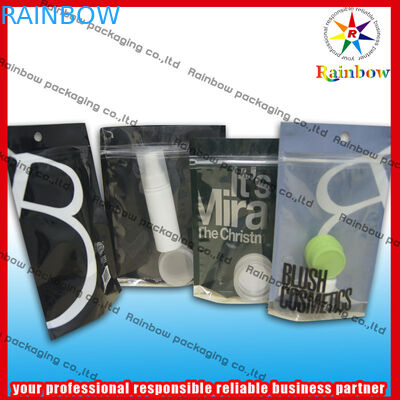 ज़िपलॉक के साथ कॉस्मेटिक पैकेजिंग बैग रंगीन प्रिंटिंग के साथ खड़े हो जाओ
