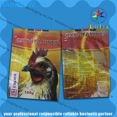 कुत्ते / बिल्ली / मवेशी / चिकन के लिए साइड गस्सेट के साथ रंगीन प्रिंटिंग पालतू खाद्य थैली