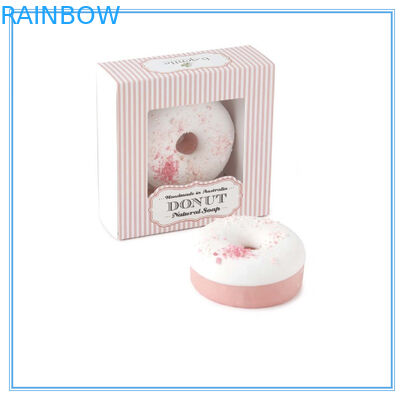 सजावटी गुलाबी साबुन पैकेजिंग बॉक्स पुनर्नवीनीकरण हाथ मेड पेपर