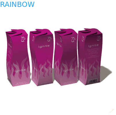 लाल सौंदर्य प्रसाधन कागज बॉक्स पैकेजिंग 350 ग्राम सफेद कागज प्रदर्शन के लिए