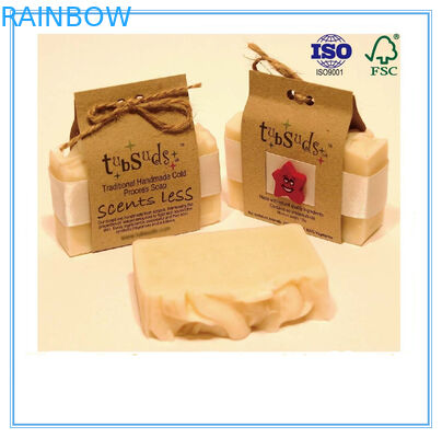 बंद किए गए स्ट्रिंग के साथ पुनर्नवीनीकरण पेपर साबुन पैकेजिंग बॉक्स कस्टम मुद्रित