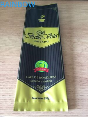 कॉफी लाल प्लास्टिक पाउच पैकेजिंग खाद्य ग्रेड नीचे के साथ