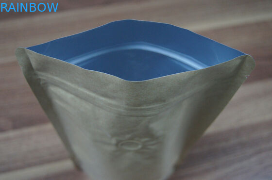 ग्लॉसी सादा चांदी खाद्य पैकेजिंग के लिए पन्नी पाउच पैकेजिंग Ziplock खड़े हो जाओ