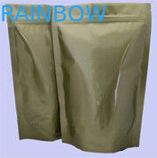 जिपलॉक के साथ कस्टम ग्लॉसी एल्यूमीनियम पन्नी पैकेजिंग गोल्ड स्टैंड यूपी