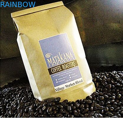 गोल्ड गस्सेट साइड क्राफ्ट स्वनिर्धारित पेपर बैग, टिन टाई कॉफी बीन पैकेजिंग