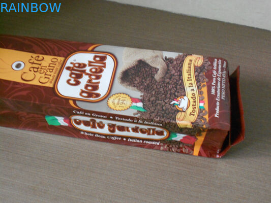 एल्यूमीनियम कॉफी बीन पैकेजिंग बैग मैट फिनिश ब्राउन पन्नी थैली