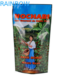 रंग-बिरंगे प्रिंटिंग ग्लॉसी फिनिश जिपर के रिसाइकिलेबल स्टैंड अप