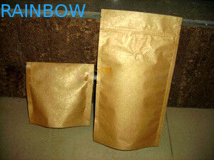 Ziplock टुकड़े टुकड़े में एल्यूमीनियम पन्नी पूर्ण मुद्रण प्लास्टिक बैग सोने खड़े मैट खत्म