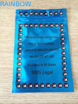 7H ब्लू पोटपाउरी एल्यूमीनियम पन्नी बैग हर्बल धूप गैर विषैले