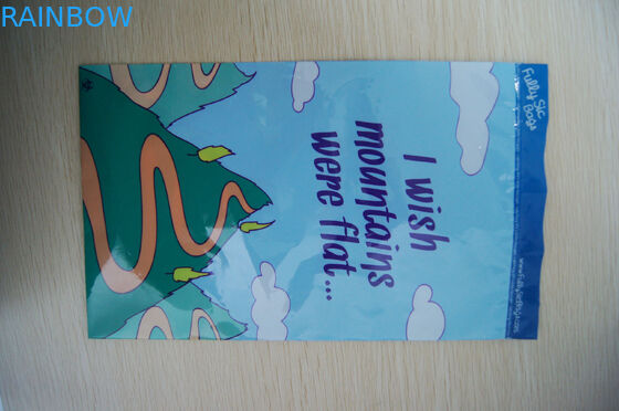 बच्चों के खिलौने के लिए छोटे कार्टून के साथ Ldpe मुद्रित ग्रिप सील बैग ब्लू