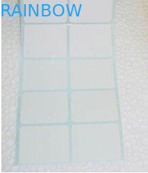 श्वेत आयत कागज चिपकने वाला स्टीकर लेबल रोल में अप्रकाशित