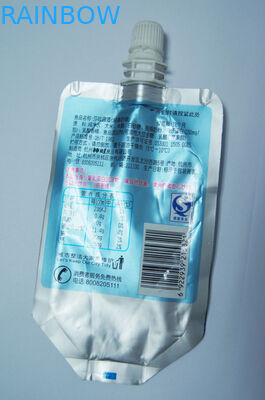 शराब की पैकेजिंग के लिए 150 मिली सिल्वर एल्युमिनियम फॉयल फ्लैट स्पाउट पाउच पैकेजिंग