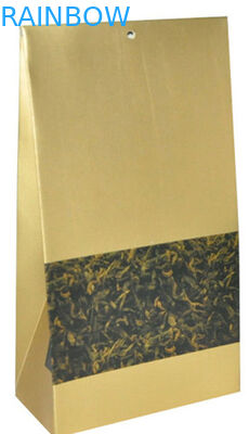 चाय बैग, फ्लैट नीचे के लिए कस्टम क्लासिक क्राफ्ट पेपर पैकेजिंग