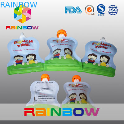 चांदी संभाल / Lable साथ spouted पाउच पूर्ण मुद्रित खड़े हो जाओ