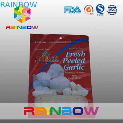 ताजा खुली लहसुन प्लास्टिक पाउच पैकेजिंग / Mylar जिपर थैला