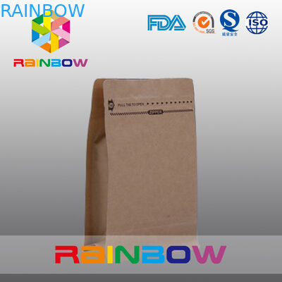 बीफ जेरकी पैकेजिंग के लिए अनुकूलित प्राकृतिक ब्राउन पेपर बैग