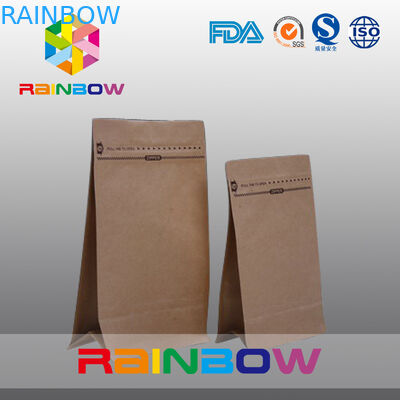 बीफ जेरकी पैकेजिंग के लिए अनुकूलित प्राकृतिक ब्राउन पेपर बैग