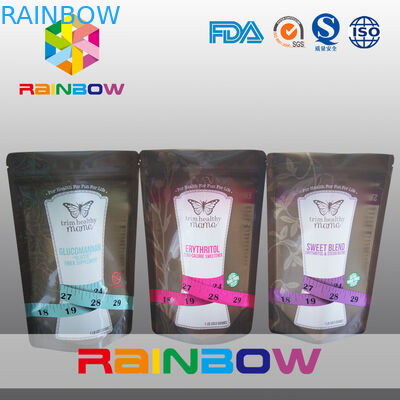 स्वीपर के लिए जिपर स्नैक बैग / प्लास्टिक खाद्य पैकेजिंग के लिए खड़े हो जाओ