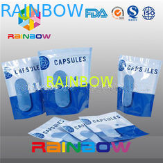 Vertival एल्यूमीनियम पन्नी पाउच स्पष्ट खिड़की कैप्सूल के लिए खड़े हो जाओ