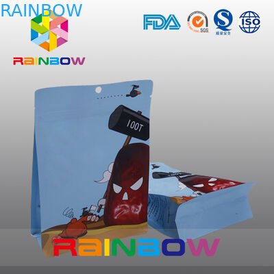 Gravure मुद्रित फ्लैट नीचे प्लास्टिक पाउच पैकेजिंग Ziplock खाद्य ग्रेड Resealing