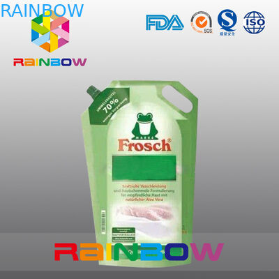 एल्यूमीनियम पन्नी खड़े हो जाओ टोंटी थैली हाथ छेद के साथ कपड़े धोने साबुन पैकेजिंग के लिए