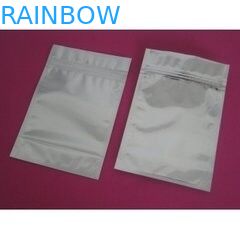 जिपर के साथ चांदी सफेद 3 साइड कस्टम मुद्रित एल्यूमीनियम पन्नी पाक कला थैला