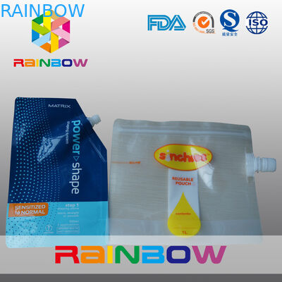 बच्चे खाने के लिए जिपर के साथ टुकड़े टुकड़े परत सामग्री पुनर्नवीनीकरण तरल टोंटी बैग