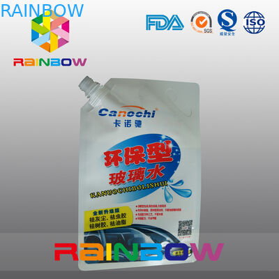 विंडशील्ड वॉशर तरल पदार्थ के लिए स्लॉट के साथ टुकड़े टुकड़े लेयर टोंटी पाउच पैकेजिंग