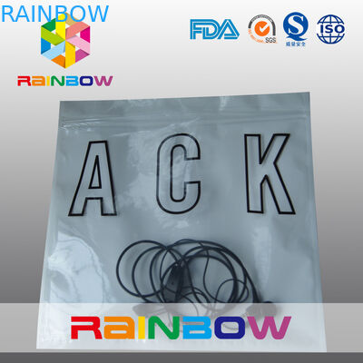 तीन साइड सील पारदर्शी सामने सफेद मोती जिपर के साथ विरोधी स्थैतिक बैग