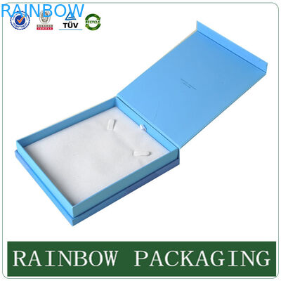 कस्टम आकार स्काई ब्लू ज्वैलरी केस, ज्वेलरी बॉक्स के लिए ग्राज़ियो कार्डबोर्ड बॉक्स