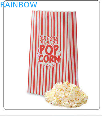 स्नैक के लिए स्वनिर्धारित फ्लैट बॉटम ब्राउन क्राफ्ट पेपर बैग टॉप ओपन