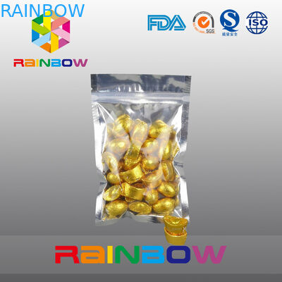 जिपर के साथ 100 ग्राम स्नैक बैग पैकेजिंग फ्रंट ट्रांसपेरेंट बैक पन्नी