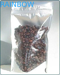 जिपर के साथ 100 ग्राम स्नैक बैग पैकेजिंग फ्रंट ट्रांसपेरेंट बैक पन्नी