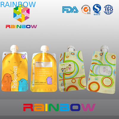 Custmized मुद्रित टोंटी पाउच पैकेजिंग, तरल पैकेजिंग के लिए नोजल बैग