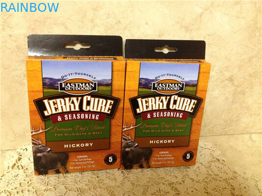 लोगो मुद्रित के लिए कागज बॉक्स पैकेजिंग, Hange छेद के साथ कागज बॉक्स संकुल स्वाद