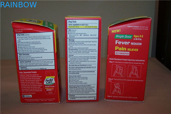 गर्म मुद्रांकन, लाल के साथ अनुकूलित नालीदार कागज बॉक्स पैकेज